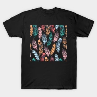 Feathers Boho Pattern T-Shirt